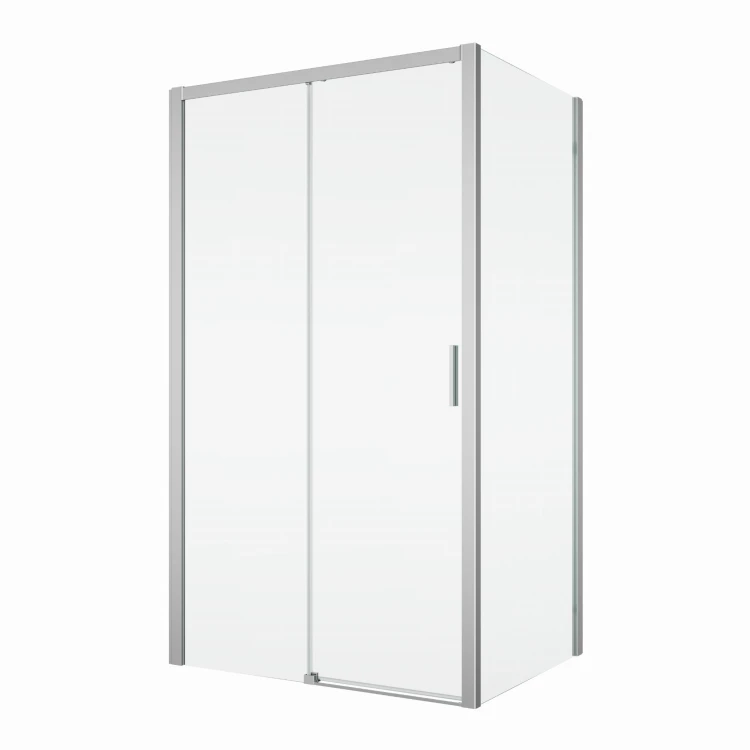 Kabina prysznicowa 100x120x200 cm z drzwiami rozsuwanymi SanSwiss Top Line S TLS21005007+TOPF21205007 srebrny połysk