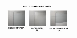 Dostępne warianty szkła