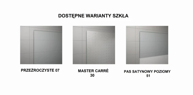 Dostępne warianty szkła