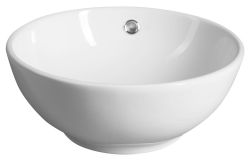 Umywalka ceramiczna nablatowa Ø 38 cm, biała
