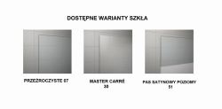 Dostępne warianty szkła