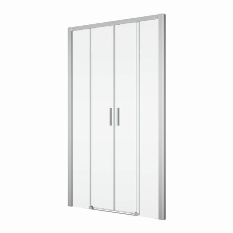 Przejdź do produktu Drzwi prysznicowe 140 cm do wnęki rozsuwane 4-częściowe SanSwiss Top Line S TLS41405007 srebrny połysk