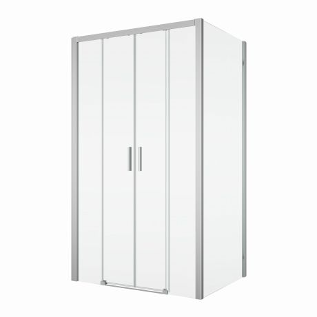Przejdź do produktu Kabina prysznicowa 140x140 cm z rozsuwanymi, 4-częściowymi drzwiami SanSwiss Top Line S TLS41405007+TOPF1405007 srebrny połysk