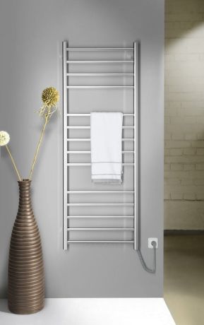 Przejdź do produktu ESKINADO elektryczna suszarka na ręczniki, kwadratova, 600x1500 mm, 130 W, stal nierdzewna polerowana