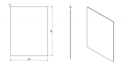LATUS X VI 80 zestaw łazienkowy, dąb srebrny