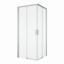 Kabina prysznicowa 90x90 cm z wejściem z narożnika i rozsuwanymi drzwiami SanSwiss Top Line S TLSAC0905007 srebrny połysk