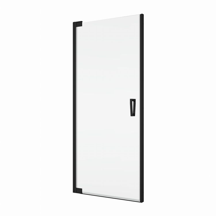 Czarne drzwi prysznicowe wahadłowe 80x200 cm Sanswiss Cadura Black Line CA1CG0800607+V2.CA.06