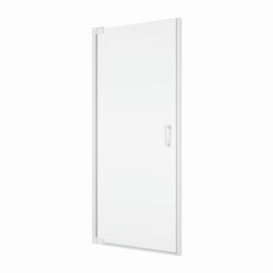 Białe drzwi prysznicowe wahadłowe 80x200 cm Sanswiss Cadura White Line CA1CG0800907+V2.CA.09