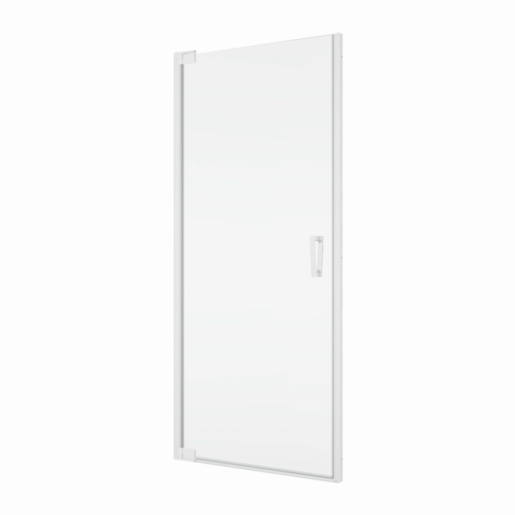Białe drzwi prysznicowe wahadłowe 90x200 cm Sanswiss Cadura White Line CA1CG0900907+V2.CA.09