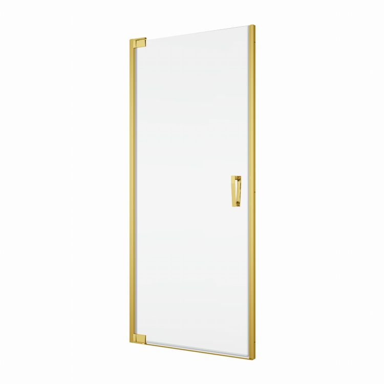 Złote drzwi prysznicowe wahadłowe Sanswiss Cadura Gold Line CA1CG+V2.CA.12