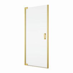 Złote drzwi prysznicowe wahadłowe Sanswiss Cadura Gold Line CA1CG+V2.CA.12