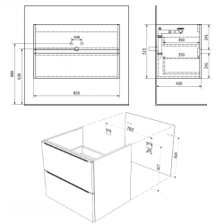 FILENA 85 zestaw łazienkowy, biała