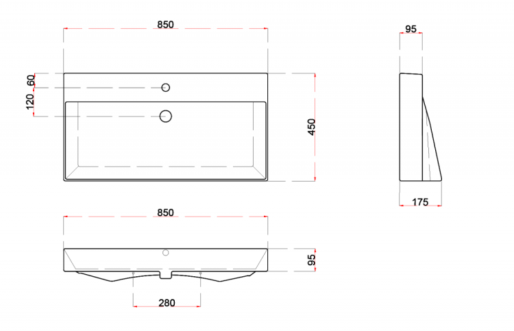 FILENA 85 zestaw łazienkowy, biała