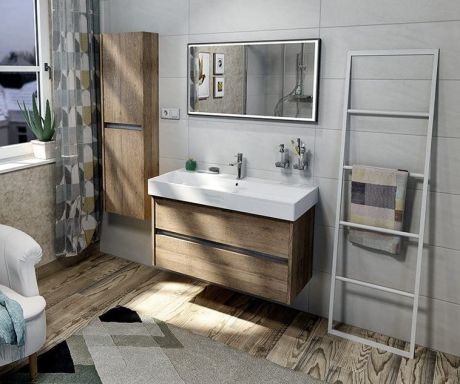 Przejdź do produktu NIRONA 100 zestaw łazienkowy, dąb Sherwood