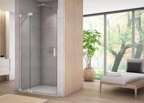 Przejdź do produktu Drzwi prysznicowe wahadłowe 75x200 cm Sanswiss Cadura White Line CA13D0750907+V2.CA.09 biały mat