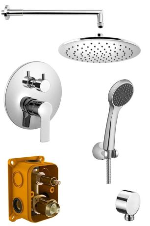 Przejdź do produktu BARON zestaw prysznicowy z baterią podtynkową, 2 wyjścia, chrom
