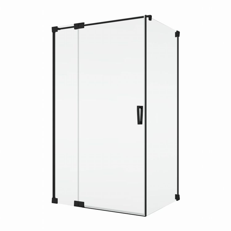 Kabina prysznicowa z czarnymi profilami i drzwiami otwieranymi w obie strony Sanswiss Cadura Black Line CA13G+CAT1+V2.CA.06