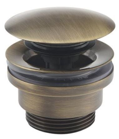 Przejdź do produktu Odpływ umywalkowy 5/4", silent klik-klak, duży korek, 5-65mm, brąz