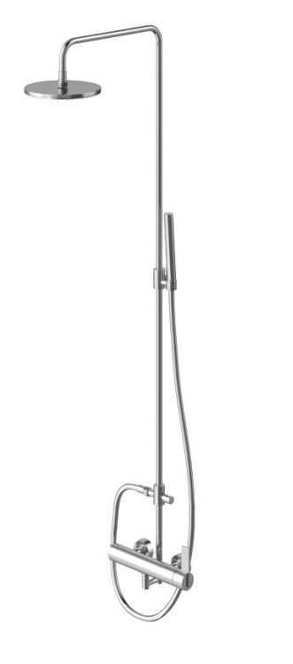 Kolumna prysznicowa z okrągłą deszczownicą 20 cm Kohlman Dexame QW276D chrom