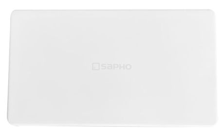 Przejdź do produktu Pokrywa na odpady 144x82mm, logo SAPHO, kompozyt, biały