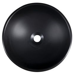 PRIORI umywalka ceramiczna nablatowa Ø 41cm, black z niebieskim wzorem