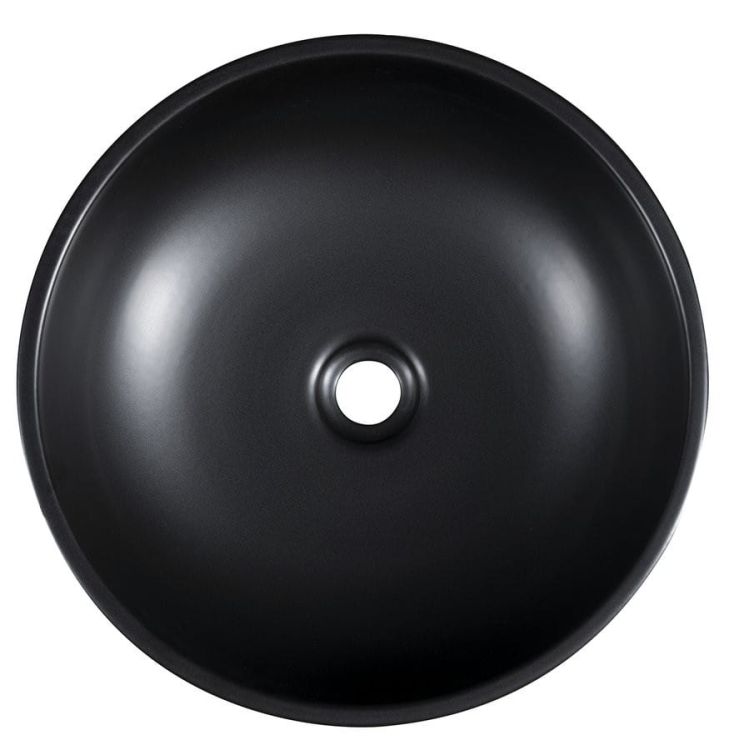 PRIORI umywalka ceramiczna nablatowa Ø 41cm, czarny/zielony