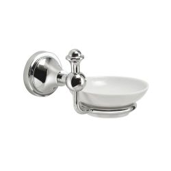 NEVIS mydelniczka, ceramica, chrom