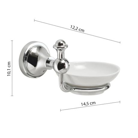 Przejdź do produktu NEVIS mydelniczka, ceramica, chrom