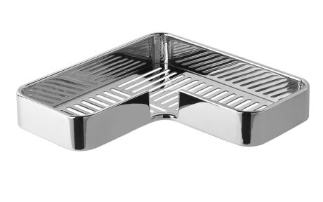 Przejdź do produktu IL GIGLIO półka narożna do kabiny prysznicowej, 255x42x255mm, chrom