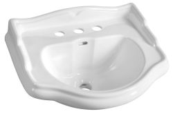 RETRO umywalka ceramiczna 55x45cm, z 3 otworami na baterię, biały