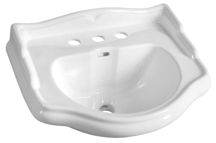 RETRO umywalka ceramiczna 55x45cm, z 3 otworami na baterię, biały