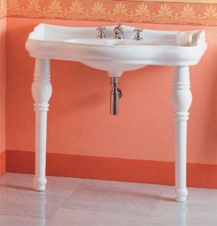 Przejdź do produktu RETRO umywalka ceramiczna 100x54cm, z 3 otworami na baterię, biały
