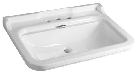 Przejdź do produktu WALDORF umywalka ceramiczna 80x55cm, z 3 otworami na baterię, biały