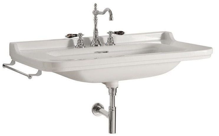 WALDORF umywalka ceramiczna 80x55cm, z 3 otworami na baterię, biały
