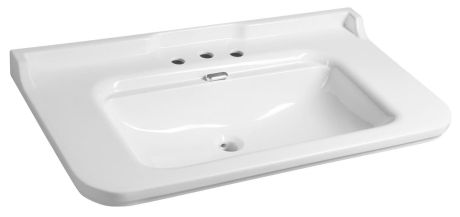 Przejdź do produktu WALDORF umywalka ceramiczna 100x55cm, z 3 otworami na baterię, biały