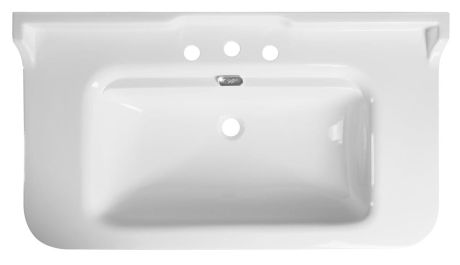 Przejdź do produktu WALDORF umywalka ceramiczna 100x55cm, z 3 otworami na baterię, biały