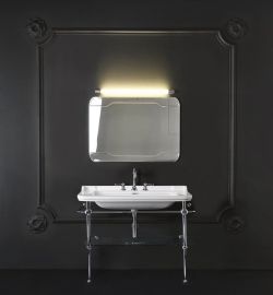 WALDORF umywalka ceramiczna 120x55cm, z 3 otworami na baterię, biały