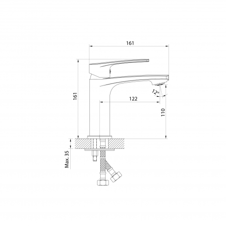 Przejdź do produktu KORANA bateria umywalkowa stojąca, chrom
