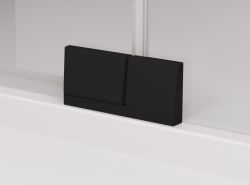 Zawias szkło-szkło - widok z zewnątrz Cadura Black Line czarny mat