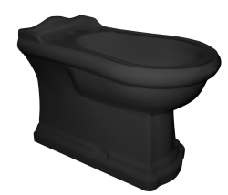 RETRO bidet 39x61cm, czarny mat