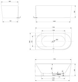 wanna przyścienna 170x80 cm narożna wolnosotjąca z zabudowaną stroną także od ściany.JPG