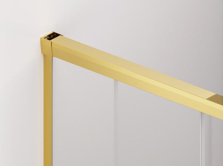 Drzwi przesuwane z system „Soft open-close” Sanswiss Cadura Gold Line złoty