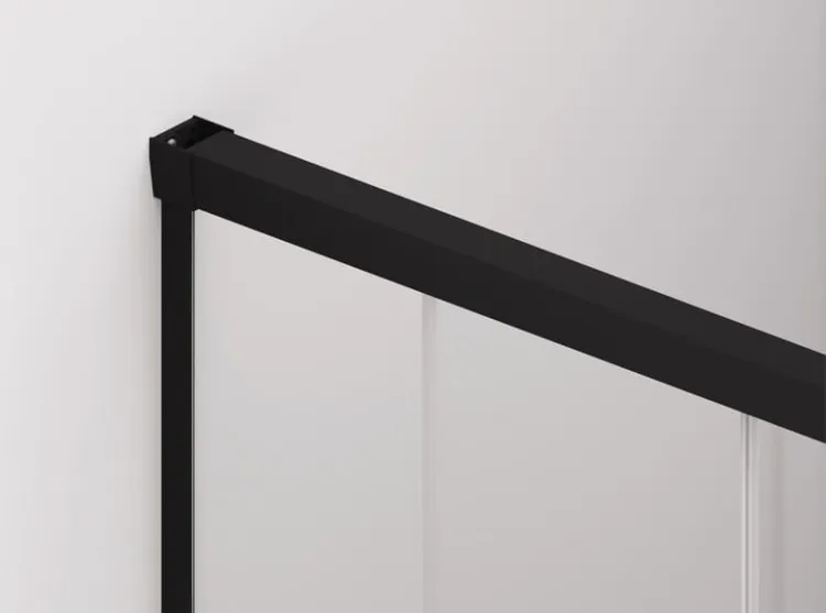 Drzwi przesuwane z system „Soft open-close” Sanswiss Cadura Black Line czarny mat