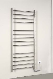 REDONDO elektryczna suszarka na ręczniki, okrągła, 630x1160 mm, 130 W, stal nierdzewna polerowana