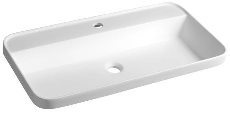 Przejdź do produktu BRAHEA umywalka półwpuszczana, Rockstone, 75x39 cm, biały mat