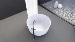 ESTATIS wanna wolnostojąca, kompozyt, ø110x51cm, biały mat