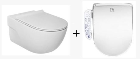Przejdź do produktu Toaleta myjąca Major&Maker Crystal z miską wc bezrantową Roca Meridian