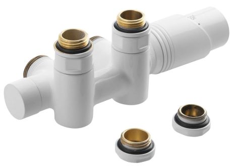 Przejdź do produktu WICHER COMBI zestaw przyłączeniowy zespolony z termostatem, rozstaw 50mm, biały