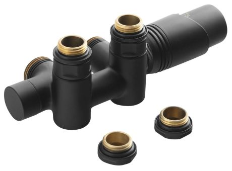 Przejdź do produktu WICHER COMBI zestaw przyłączeniowy zespolony z termostatem, rozstaw 50mm, czarny mat
