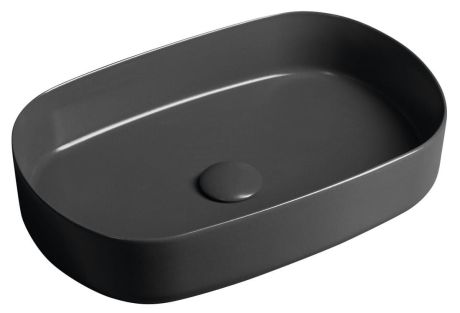 Przejdź do produktu INFINITY OVAL umywalka ceramiczna nablatowa 55x36cm, antracyt